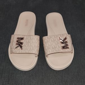 Michael Kors Rose Gold Slides